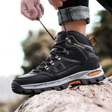 Men's Hiking Shoes Breathable Outdoor Hiking Boots Lace Up Trekking Outdoor Non-slip Mountain Mart Lion   