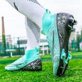 Children's Football Shoes Boots Professional Outdoor Training Match Sneakers Unisex Soccer Mart Lion   