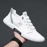 Men's Shoes Breathable Canvas Sneakers Ice Silk Cloth Casual Walking Outdoor Sports Light Driving Mart Lion 2-White 39 