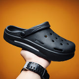 Men's Slippers Summer Sandals Anti-slip Thicken EVA Soft Slipper Outdoor Beach Flip Flops Shoes Mart Lion Black 39 