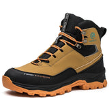 shoes men's waterproof work safety sneakers high top boots anti puncture Work steel toe working with protection MartLion G178 Yellow 38 