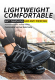 Men's Security Protective Work Sneakers Steel Toe Shoes Lightweight Safety Shoes Anti-smash Anti-puncture Indestructible MartLion   
