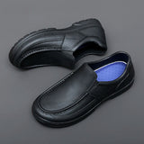 Chef Shoes Non-slip Oil-resistant Wear-resistant Lightweight Men's Shoes Slip On MartLion black 39 