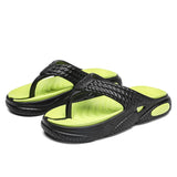 Men's Slippers Summer EVA Soft-soled Platform Slides Sandals Indoor Outdoor Shoes Walking Beach Flip Flops MartLion Black green 40-41(25.5CM) 
