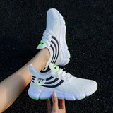 Women Sneakers Mesh Breathable White Running Platform Shoes Outdoor Sports MartLion   