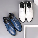 Men's  Oxford Shoes Calfskin Leather Brogue Dress Shoes Classic Shoes Man MartLion   