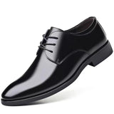 Men's Breathable Leather Shoes Black Soft Leather Soft Bottom Spring And Autumn Men's Formal Wear Casual MartLion   