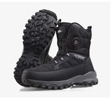 Rotating Button Men's Snow Boots Warm Plush Winter Waterproof Outdoor Hiking Wear Resistant Anti Slip MartLion   