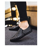 Men's Casual Shoes Light Loafers Moccasins Breathable Slip on Black Driving Zapatillas Hombre Mart Lion   