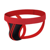 Men's Underwear Briefs Athletic Jock Strap Supporter Gay Men's Jockstraps Solid 9 Colors MartLion BP166-red M 1pc