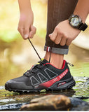 Men's Hiking Shoes Outdoor Leisure Sports Shoes Mountain Cycling Sports Shoes Comfortable Waterproof Outdoor Hiking Shoes MartLion   