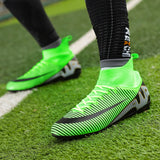 Football Shoes Men's AG TF Non Slip Lightweight Wear Resistant For School Competition Elastic Soccer Cleats MartLion   