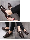 Men's Casual Leather Shoes Driving Loafers Light Moccasins Trendy Tassels Party Wedding Flats Mart Lion   