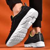 Men's Lace Up Knit Sneakers Casual Outdoor Athletic Running Walking Gym Sports Outdoor Male Women Breathable Shoes MartLion