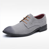 Men's Casual Shoes Lace-up Suede Leather Light Driving Flats Classic Retro Oxfords Mart Lion   