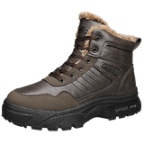 Winter Cotton Shoes Casual Boots Warm plush Snow Waterproof Non slip Hiking Shoes Men's Desert Combat MartLion Brown 39 