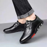 Casual Men's Leather Formal Dress Shoes Office Work Flat Breathable Party Wedding Anniversary MartLion   
