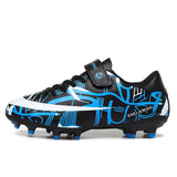 Kids Soccer Shoes FG/TF Football Boots Child Indoor Sneakers Boys Girls Outdoor Athletic Training Sports Footwear Ultralight MartLion Blue 30 