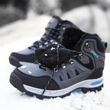 Super Warm Winter Hiking Shoes With Fur Waterproof Outdoor Hiking Boots Man Sneakers Antiskid Trekking Shoes MartLion   