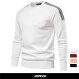 Spliced Drop Sleeve Sweater Men's Casual O-neck Slim Fit Pullovers Sweaters Winter Warm Knitted MartLion   