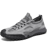 Golden Sapling Men's Casual Sport Shoes Breathable Outdoor Loafers Flats Classics Mountain Trekking Footwear MartLion Dark Grey 45 