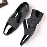 Men's Dress Shoes Breathable Casual Formal Wedding Party Dress Flats Lace Up Loafers Casual Mart Lion   