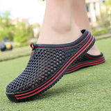 Men's Slippers Summer Hollow Outdoor Sandals Garden Beach Shoes Women Water Shower Flip Flops Lightweight MartLion   
