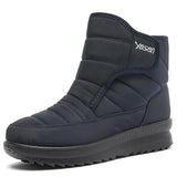 Snow Women Boots Plush Shoes Waterproof Keep Warm Ladies Fur Flat Mujer Winter MartLion Blue(AE存量)**** 35 