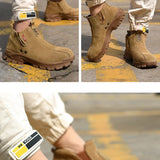  Outdoor Work Boots Safety Steel Toe Shoes Men's Spark Resistant Welding Anti-smashing Anti-stab Indestructible MartLion - Mart Lion