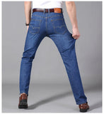 Men  Stretch Men's Jeans Men Versatile Denim Long Loose Pants Trendy MartLion   