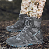 Working Shoes Men's Boots Round Toe Thick Bottom Breathable Wear-Resistant Military Boots High Top Army MartLion   