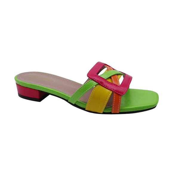 The latest popular outdoor leisure beach bare toe simple flat slippers spliced multi-color casual party women's slippers MartLion