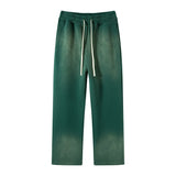 Thick Fleece Sport Pants Men  Washed Drawstring Waist  Track Pant MartLion XL Forest Green 