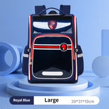 3D Children Dinosaur Cartoon Backpacks Girl Boy Capacity Breathable Reflective Schoolbags Travel MartLion Royal Blue L  