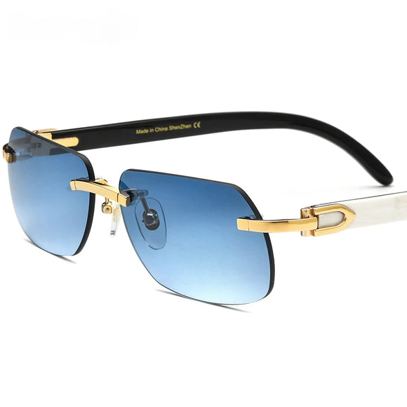 EV  Buffalo Horn Designer Sunglasses Men's Women Eyeglasses Luxury Glasses Eyewear De Sol  Hombre MartLion   