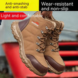 Steel Toe Men's Work Safety Boots Anti-smash Anti-puncture Tactical Combat Bulletproof Indestructible MartLion   