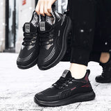 Cotton Shoes Winter Middle-Aged and Elderly Men's Casual Velvet Padded Thick Couple Sneakers Warm Snow Mart Lion   