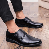 Men's shoes Leather Oxford Dress Gentleman's Stylish Formal Flats Zapatos Hombre MartLion cx52033-heise 6 