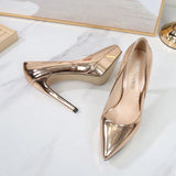 Ladies High Heels Women Party Shoes Platform Ladies Pumps Elegant Gold Silver Super High Heels 12cm MartLion   