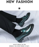 Glitter Leather Dress Shoes Men's Slip-on Casual Platform Wedding Party Zapatos De Hombre MartLion   