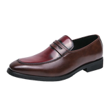 Classic Red Men's Formal Shoes Loafers Slip-on Casual Leather Zapatos Para Hombres MartLion red 3688 38 CHINA