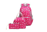 3 Pcs Set Children's Backpacks Cute Student School Bag for Girls Waterproof With Lunch Pencil Case MartLion   