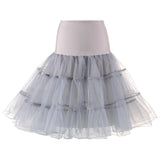 Women's Vintage Tulle Petticoat Underskirt MartLion GRAY XL 