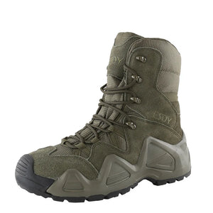 Outdoor Sports High Tops Tactical Boots Spring Autumn Men's Women Military Training Climbing Camping Hunting Antiskid Hiking Shoes MartLion Army Green 39 