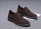 Men's Casual Lace-up Shoes Suede Leather Light Driving Flats Classic Outdoor Oxfords Mart Lion   