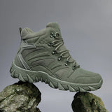 Men's Tactical Boots Army Military Desert Waterproof Work Safety Shoes Climbing Hiking Ankle Outdoor MartLion green 39 