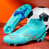 Soccer Shoes Cleats Futbol Anti-Slip Football Boots Futsal Training Sneakers Chuteira Campo Society MartLion ZS5993-FG-Moon EUR Size 35 