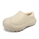 Classic Warm Waterproof Cotton Shoes Anti-slip Couple Faux Fur Snow Boots Casual Men's MartLion Beige 36-37 