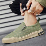 Shoes Men's Spring Summer Breathable Fabric Casual Print Flat Skateboard Slip-on Loafers Mart Lion   