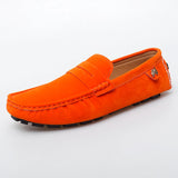 Suede Leather Penny Peas Loafers Men's Women Boys Driving Shoes Moccasins Slip on Flats Designer Loafers Pink MartLion